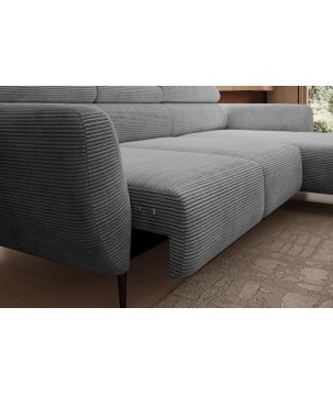 Narożnik ALISSON S/MINI Prawostronny z elektrycznym wysuwem w tkaninie POSO 145 WERSAL