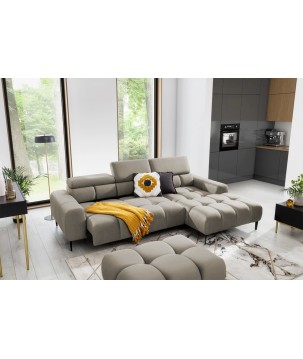 Narożnik PLAZA Mini Prawostronny w tkaninie Solar 16 WERSAL