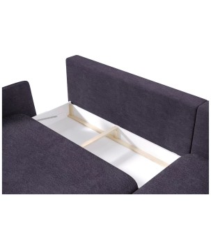 Narożnik SOLANO Lewostronny z funkcją spania, pojemnikiem i z poduszkami, Element 01 Granatowy WERSAL