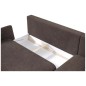 Narożnik SOLANO Lewostronny z funkcją spania, pojemnikiem i z poduszkami, Element 05 Ciemny Brąz WERSAL