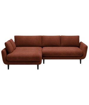 Narożnik SOLANO Lewostronny z funkcją spania, pojemnikiem i z poduszkami, Element 09 Bordowy WERSAL