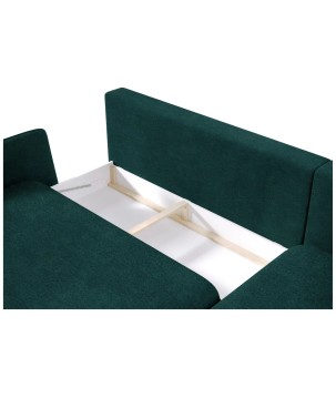 Narożnik SOLANO Lewostronny z funkcją spania, pojemnikiem i z poduszkami, Element 12 Morska Zieleń WERSAL