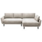 Narożnik SOLANO Prawostronny z funkcją spania, pojemnikiem i z poduszkami, Element 17 Beżowy WERSAL