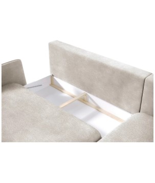 Narożnik SOLANO Prawostronny z funkcją spania, pojemnikiem i z poduszkami, Element 17 Beżowy WERSAL