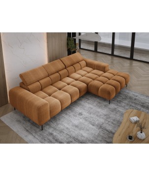 Narożnik PLAZA MINI Prawostronny w tkaninie EDEN 10 WERSAL