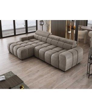 Narożnik BULL S - OMBO MINI Lewostronny z Elektryczną Regulacją EDEN 04