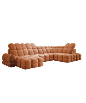 Narożnik TOLLO XL Prawostronny Elektryczna regulacja Tkanina SALVADOR 08 WERSAL