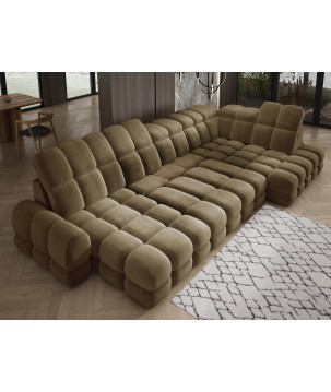 Narożnik TOLLO XL Prawostronny Elektryczna regulacja Tkanina SALVADOR 10 WERSAL