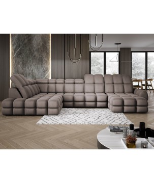 Narożnik TOLLO XL Lewostronny Elektryczna regulacja Tkanina SOLAR 28 WERSAL