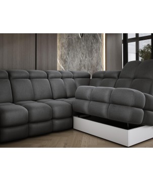 Narożnik TOLLO XL Prawostronny Elektryczna regulacja Tkanina SOLAR 96 WERSAL