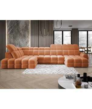 Narożnik TOLLO XL Lewostronny Elektryczna regulacja Tkanina SALVADOR 08 WERSAL