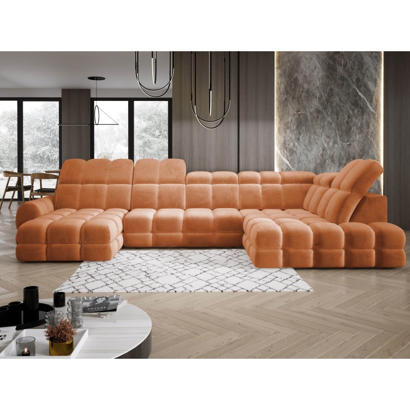 Narożnik TOLLO XL Prawostronny Elektryczna regulacja Tkanina SALVADOR 08 WERSAL