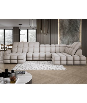 Narożnik TOLLO XL Prawostronny Elektryczna regulacja Tkanina SOLAR 16 WERSAL