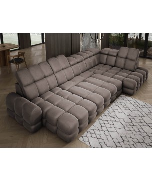 Narożnik TOLLO XL Prawostronny Elektryczna regulacja Tkanina SOLAR 28 WERSAL