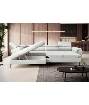 Narożnik DENVER L Lewostronny z funkcją spania Lewostronny w ktaninie SERENO 681 WERSAL