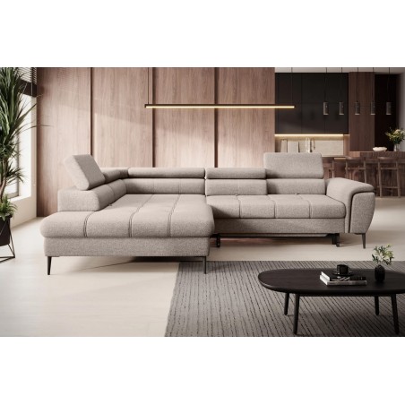 Narożnik DENVER L Lewostronny z funkcją spania Lewostronny w ktaninie SERENO 682 WERSAL