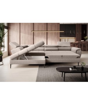 Narożnik DENVER L Lewostronny z funkcją spania Lewostronny w ktaninie SERENO 682 WERSAL