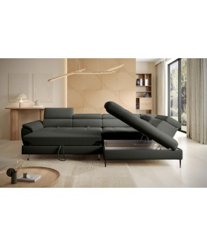 Narożnik EMPOLI L Prawostronny z funkcją spania Prawostronny w ktaninie ARAGON 97 WERSAL