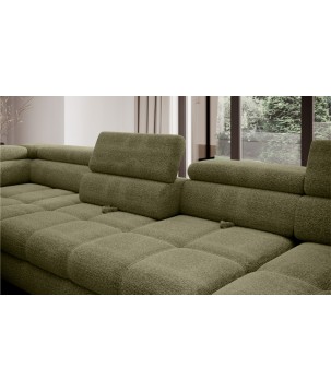 Narożnik EMPOLI XL w układzie U Lewostronny z funkcją spania Lewostronny w ktaninie AUSTIN 03 WERSAL