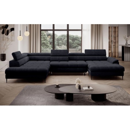 Narożnik EMPOLI XL w układzie U Lewostronny z funkcją spania Lewostronny w ktaninie AUSTIN 03 WERSAL