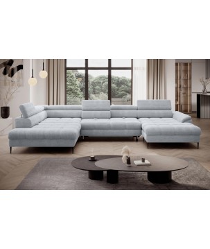 Narożnik EMPOLI XL w układzie U Lewostronny z funkcją spania Lewostronny w ktaninie AUSTIN 20 WERSAL