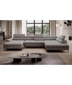 Narożnik EMPOLI XL w układzie U Lewostronny z funkcją spania Lewostronny w ktaninie AUSTIN 03 WERSAL