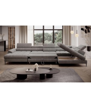 Narożnik EMPOLI XL w układzie U Lewostronny z funkcją spania Lewostronny w ktaninie AUSTIN 03 WERSAL