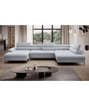 Narożnik EMPOLI XL w układzie U Lewostronny z funkcją spania Lewostronny w ktaninie AUSTIN 03 WERSAL