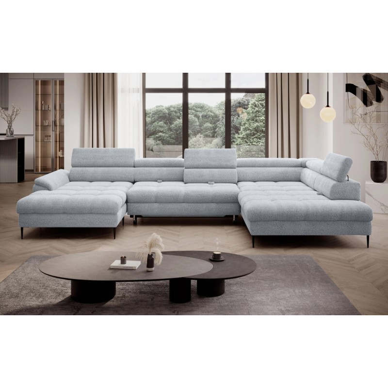 Narożnik EMPOLI XL w układzie U Lewostronny z funkcją spania Lewostronny w ktaninie AUSTIN 03 WERSAL