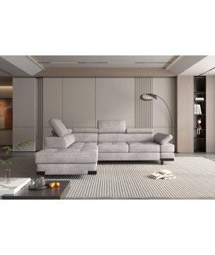 Narożnik EMPORIO L Lewostronny z funkcją spania Lewostronny w ktaninie SERENO 682 WERSAL