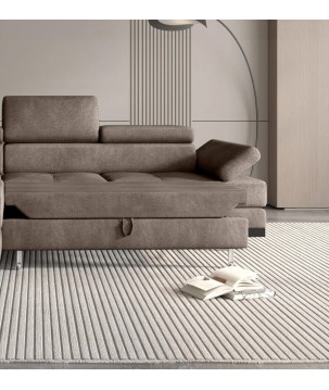 Narożnik EMPORIO L Lewostronny z funkcją spania Lewostronny w ktaninie SERENO 684 WERSAL