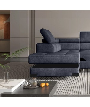 Narożnik EMPORIO L Lewostronny z funkcją spania Lewostronny w ktaninie SERENO 695 WERSAL