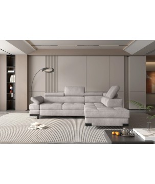 Narożnik EMPORIO L Prawostronny z funkcją spania Prawostronny w ktaninie SERENO 682 WERSAL