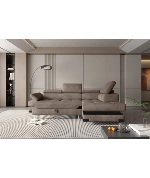 Narożnik EMPORIO L Prawostronny z funkcją spania Prawostronny w ktaninie SERENO 684 WERSAL