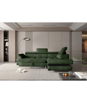 Narożnik EMPORIO L Prawostronny z funkcją spania Prawostronny w ktaninie SERENO 690 WERSAL