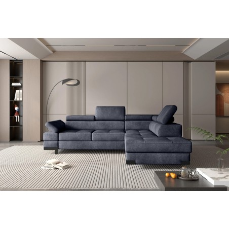 Narożnik EMPORIO L Prawostronny z funkcją spania Prawostronny w ktaninie SERENO 695 WERSAL