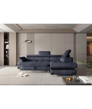 Narożnik EMPORIO L Prawostronny z funkcją spania Prawostronny w ktaninie SERENO 695 WERSAL