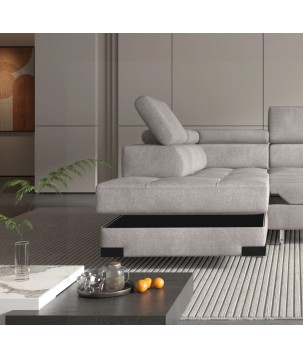 Narożnik EMPORIO L Lewostronny z funkcją spania Lewostronny w ktaninie SERENO 682 WERSAL