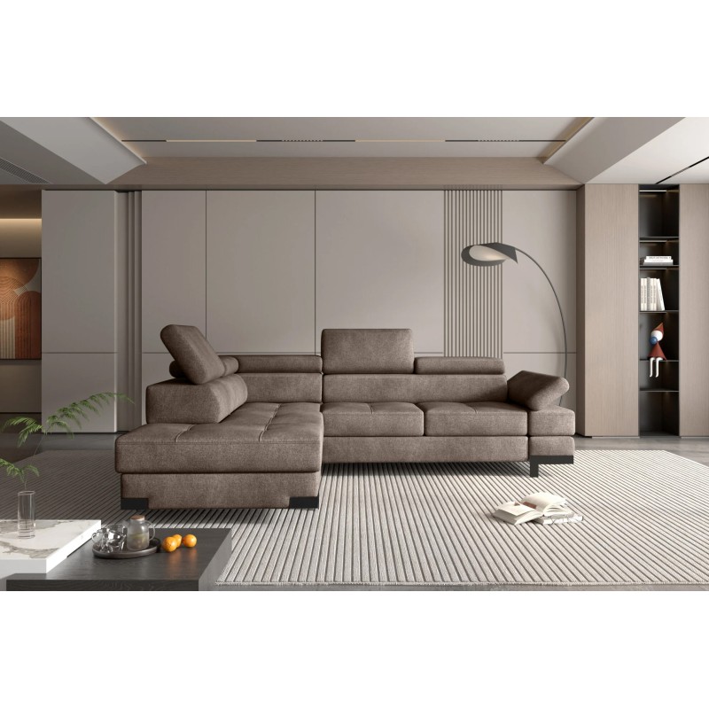 Narożnik EMPORIO L Lewostronny z funkcją spania Lewostronny w ktaninie SERENO 684 WERSAL