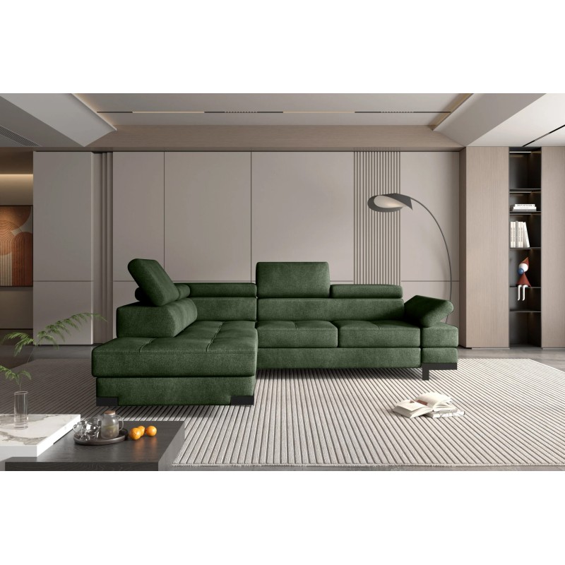 Narożnik EMPORIO L Lewostronny z funkcją spania Lewostronny w ktaninie SERENO 690 WERSAL