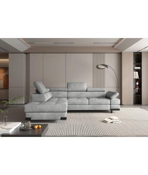 Narożnik EMPORIO L Lewostronny z funkcją spania Lewostronny w ktaninie SERENO 692 WERSAL