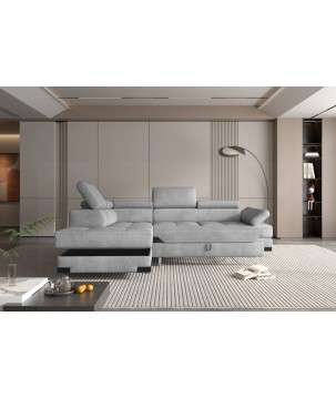 Narożnik EMPORIO L Lewostronny z funkcją spania Lewostronny w ktaninie SERENO 692 WERSAL