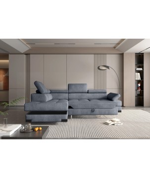 Narożnik EMPORIO L Lewostronny z funkcją spania Lewostronny w ktaninie SERENO 694 WERSAL