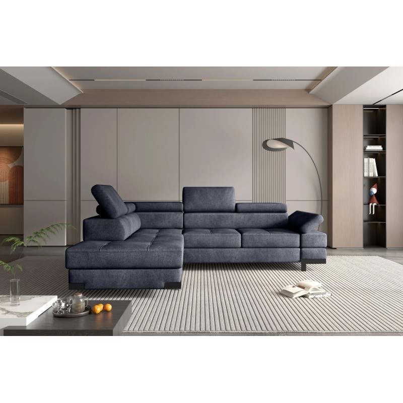 Narożnik EMPORIO L Lewostronny z funkcją spania Lewostronny w ktaninie SERENO 695 WERSAL