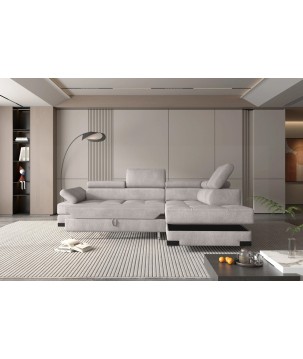 Narożnik EMPORIO L Prawostronny z funkcją spania Prawostronny w ktaninie SERENO 682 WERSAL