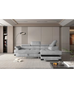 Narożnik EMPORIO L Prawostronny z funkcją spania Prawostronny w ktaninie SERENO 692 WERSAL