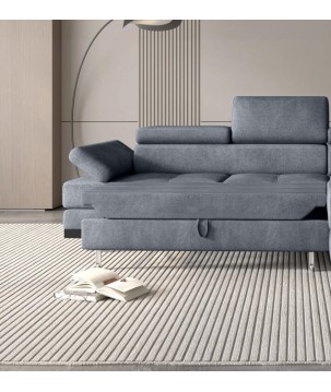 Narożnik EMPORIO L Prawostronny z funkcją spania Prawostronny w ktaninie SERENO 694 WERSAL