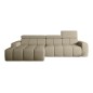Narożnik ENZO S układ L z elektryczną regulacją siedziska Lewostronny z funkcją spania w ktaninie SORELLA 05 WERSAL