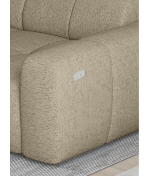 Narożnik ENZO S układ L z elektryczną regulacją siedziska Lewostronny z funkcją spania w ktaninie SORELLA 05 WERSAL