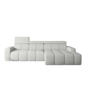 Narożnik ENZO S układ L z elektryczną regulacją siedziska Prawostronny z funkcją spania w ktaninie SORELLA 01 WERSAL